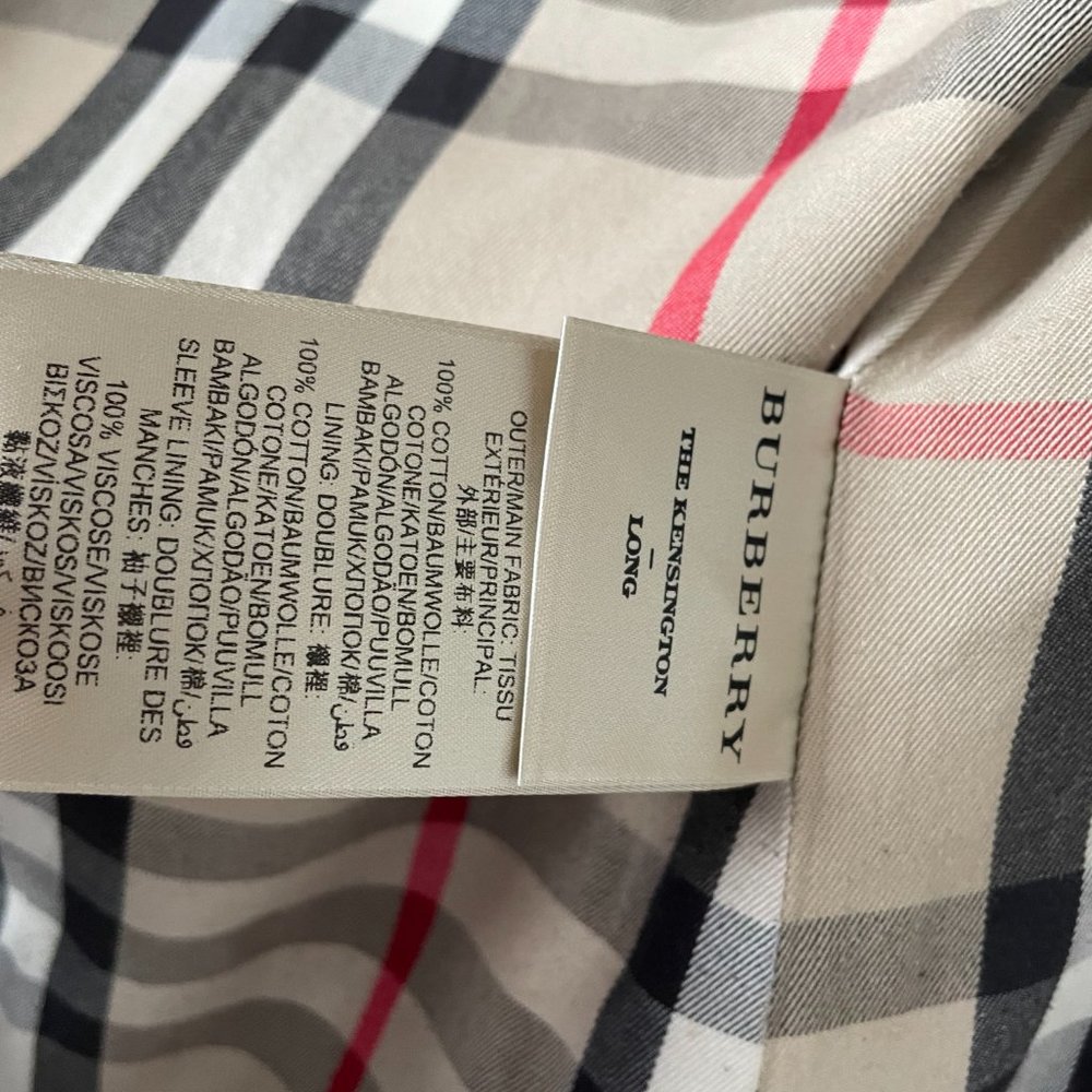 Burberry "The Kensington" Trench Coat  (Black, sz. 0) - Picture 3 of 8
